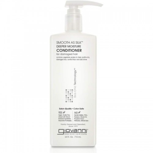 بلسم سموث آز سيلك من جيوفاني ايكو شيك - تركيبة مرطبة عميقة ومهدئة لخشونة الشعر، 710 مل (عبوة من قطعة واحدة)