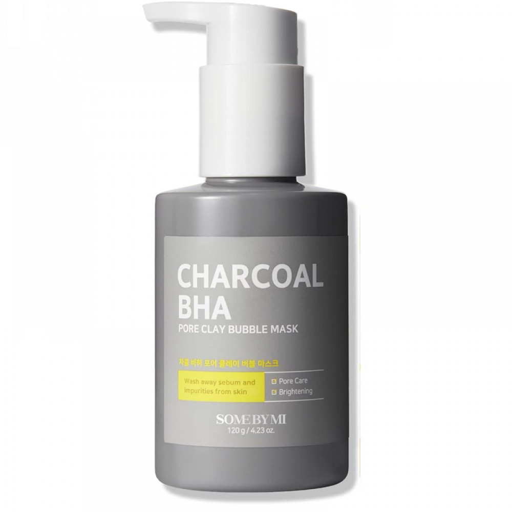 Some By Mi Charcoal Bha Pore Clay Bubble Mask 120G, Grey