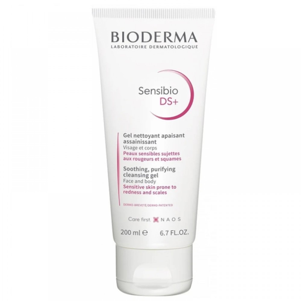 Bioderma Cleansing gel for skin with redness and peeling DS+, 200 ml (Bioderma, Sensibio)