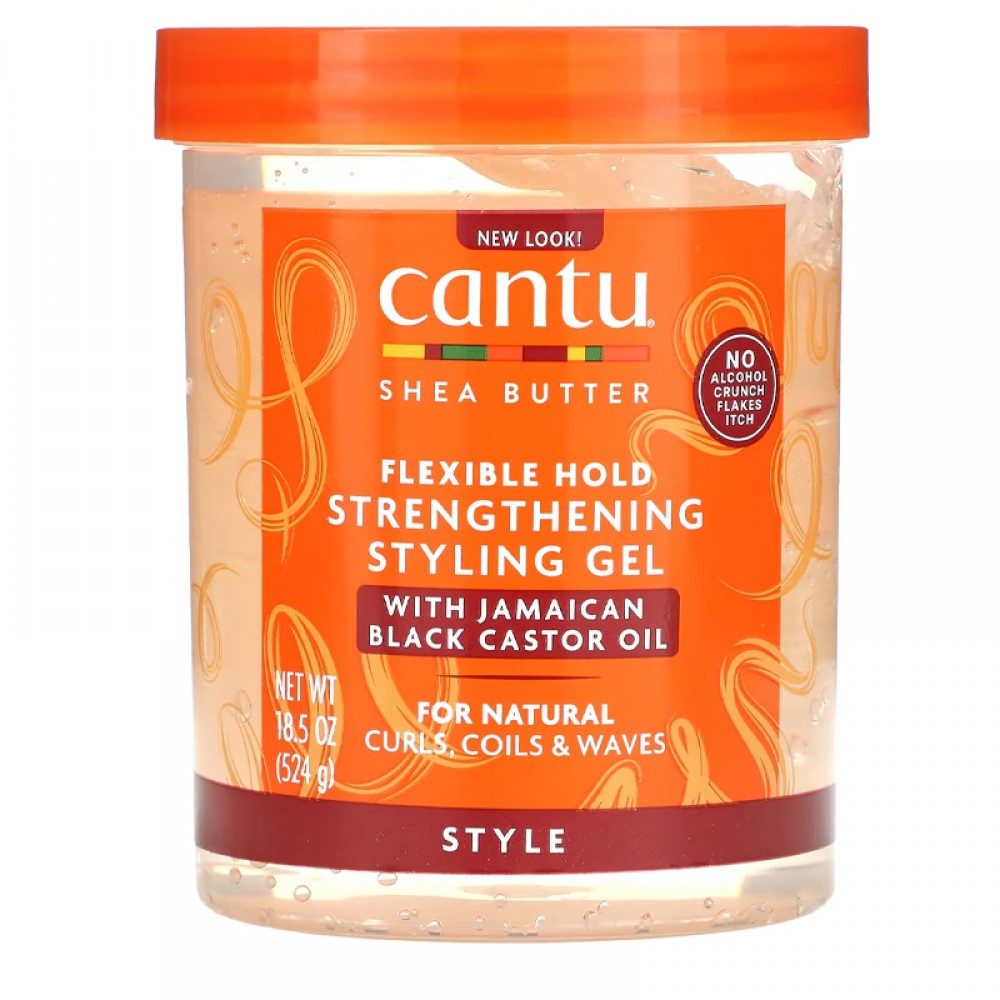 Cantu, Shea Butter, Flexible Hold Strengthening Styling Gel, 18.5 oz (524 g)