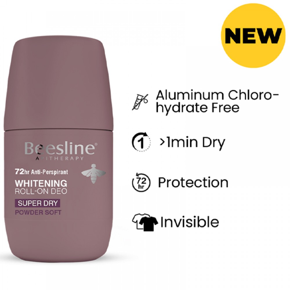 Beesline Whitening Roll-on Deodorant - Super Dry - Powder Soft - 50ml