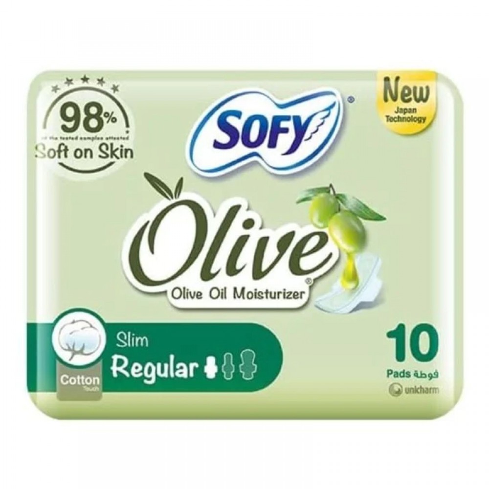 Sofy Women Olive Oil Wet Diapers - Thin - Regular Size 10 Diapers