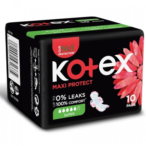 Kotex Maxi Large Sanitary Pads with Wings - 10 pads