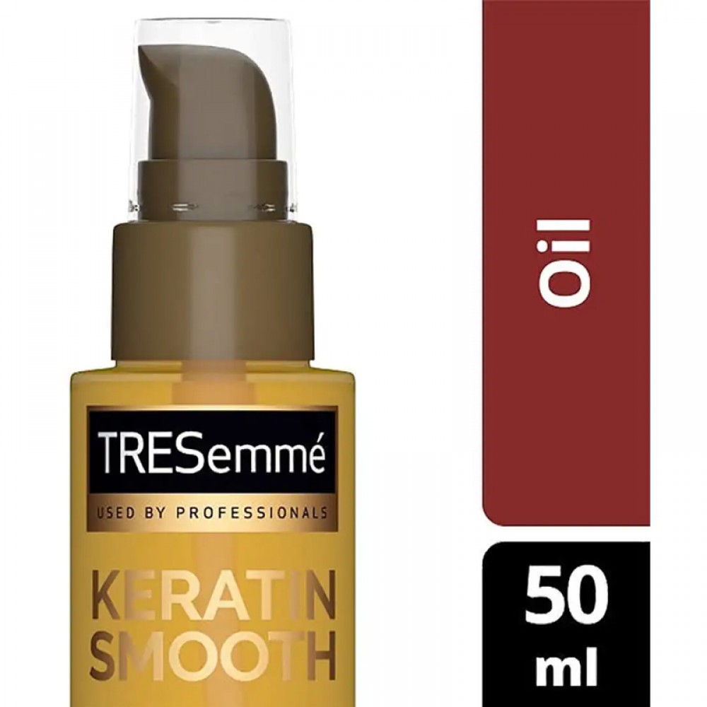 TRESEMMÉ Keratin Smooth Hair Oil, 5 smoothing benefits in 1 System, With Marula Oil for soft and smooth hair, 50ml