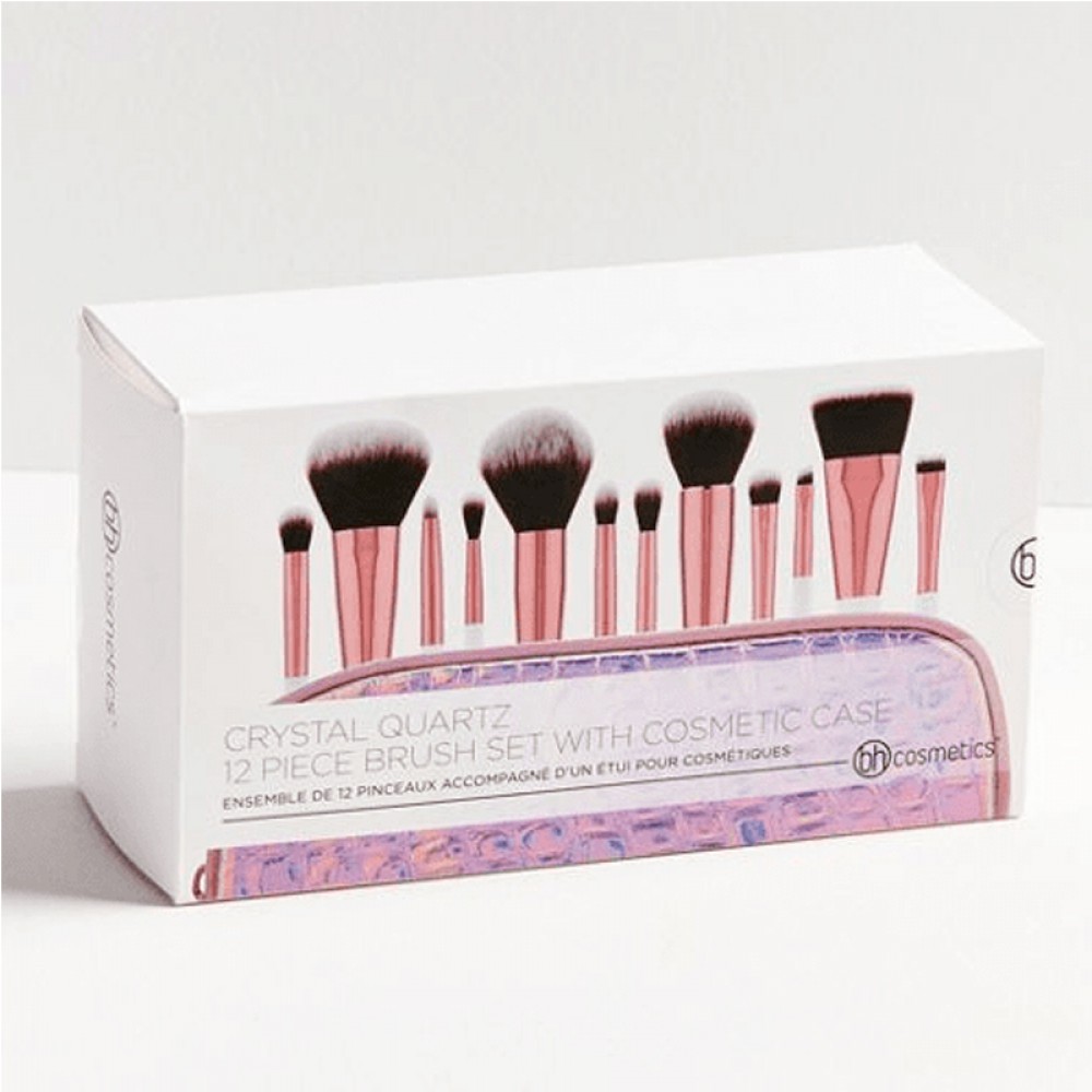 BH Cosmetics Crystal Quartz Brush Set - 12 Pieces