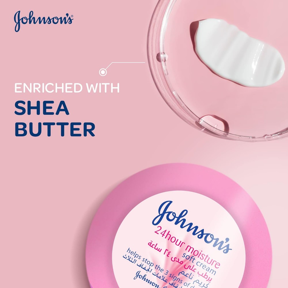 Johnson’S Body Cream, 24 Hour Moisture, Soft, 300Ml