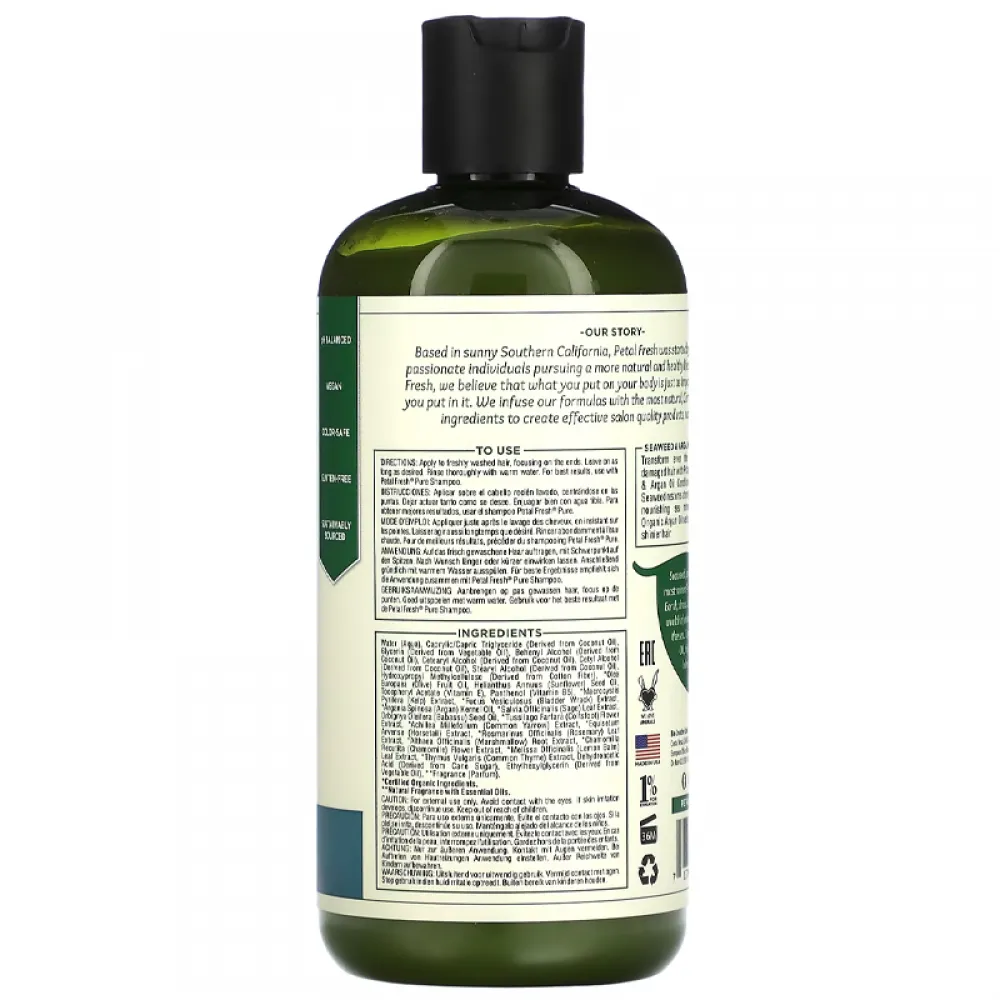 Petal Fresh, Pure, Strengthening Conditioner, Seaweed & Argan Oil, 16 fl oz (475 ml)
