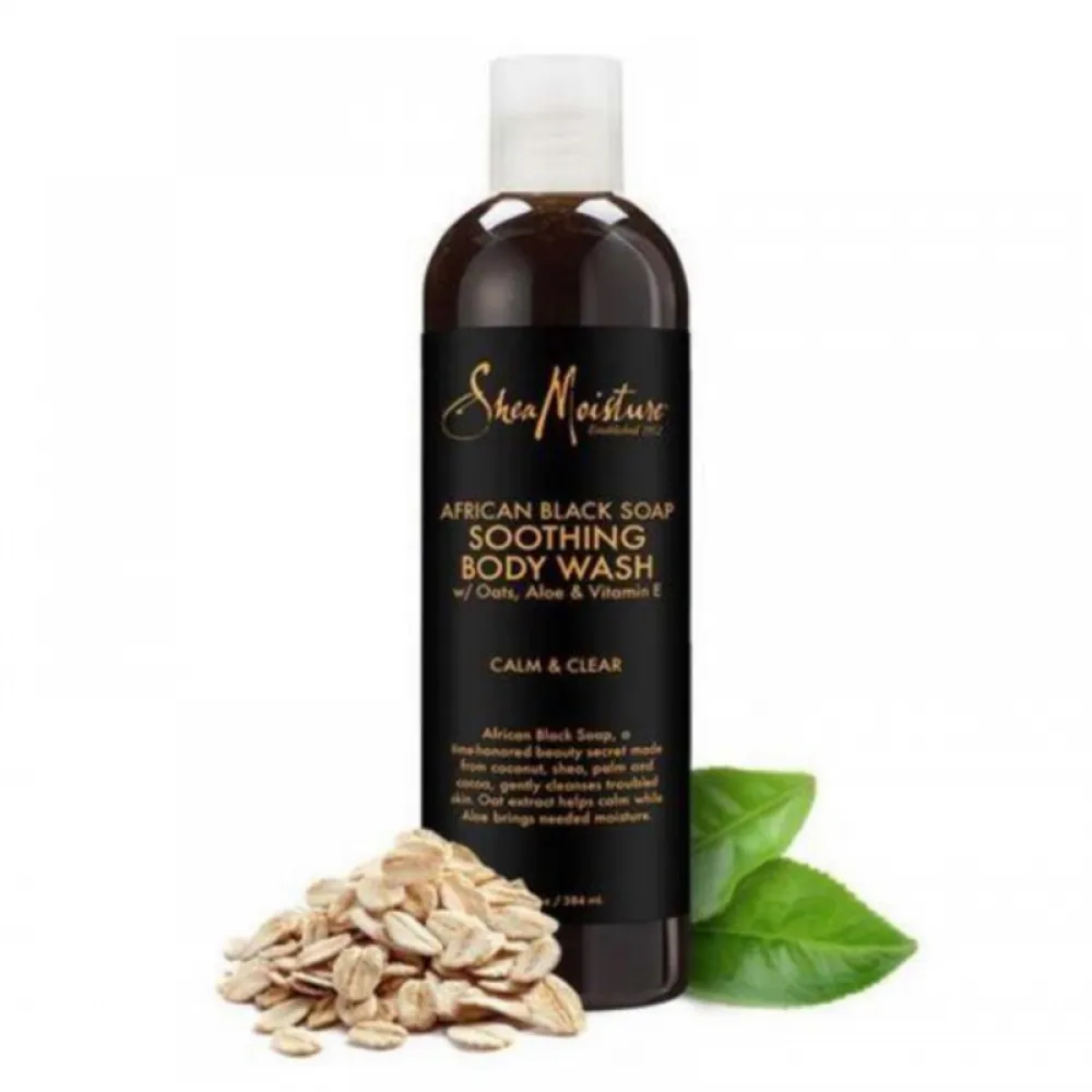 Shea Moisture African Black Soap Soothing Body Wash, 13 Ounce