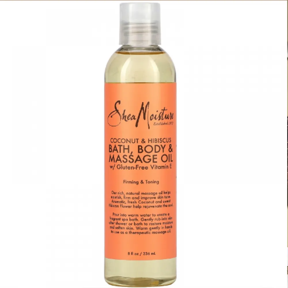 SheaMoisture Coconut and Hibiscus Bath Body and Massage Oil - 8 fl oz