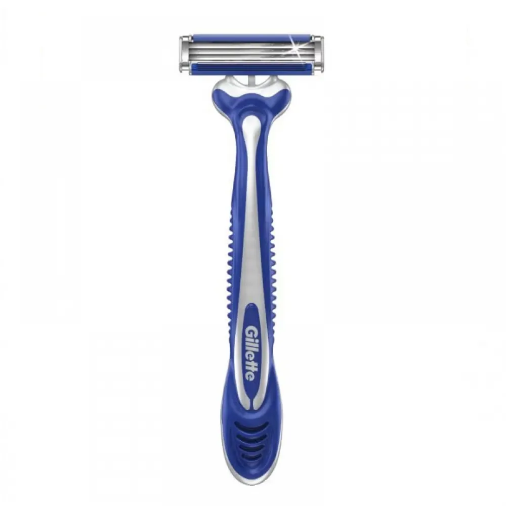 8-Piece Blue3 Comfort Razor Set Blue/Silver