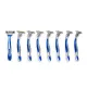 8-Piece Blue3 Comfort Razor Set Blue/Silver