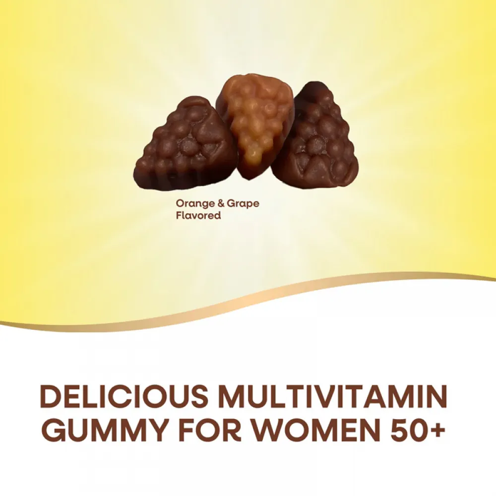 Nature's Way, Alive! Women's 50+ Premium Gummies Multivitamin, Cherry & Grape, 75 Gummies