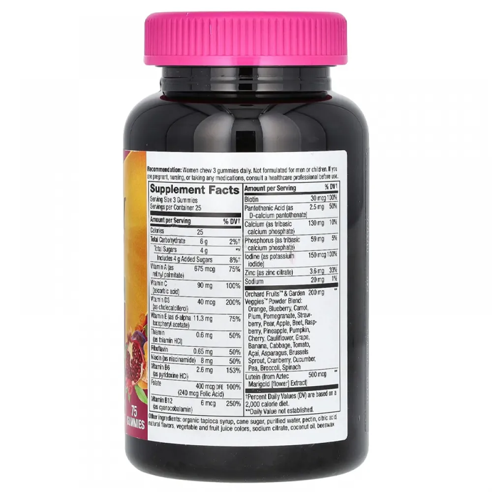 Nature's Way, Alive! Women's 50+ Premium Gummies Multivitamin, Cherry & Grape, 75 Gummies