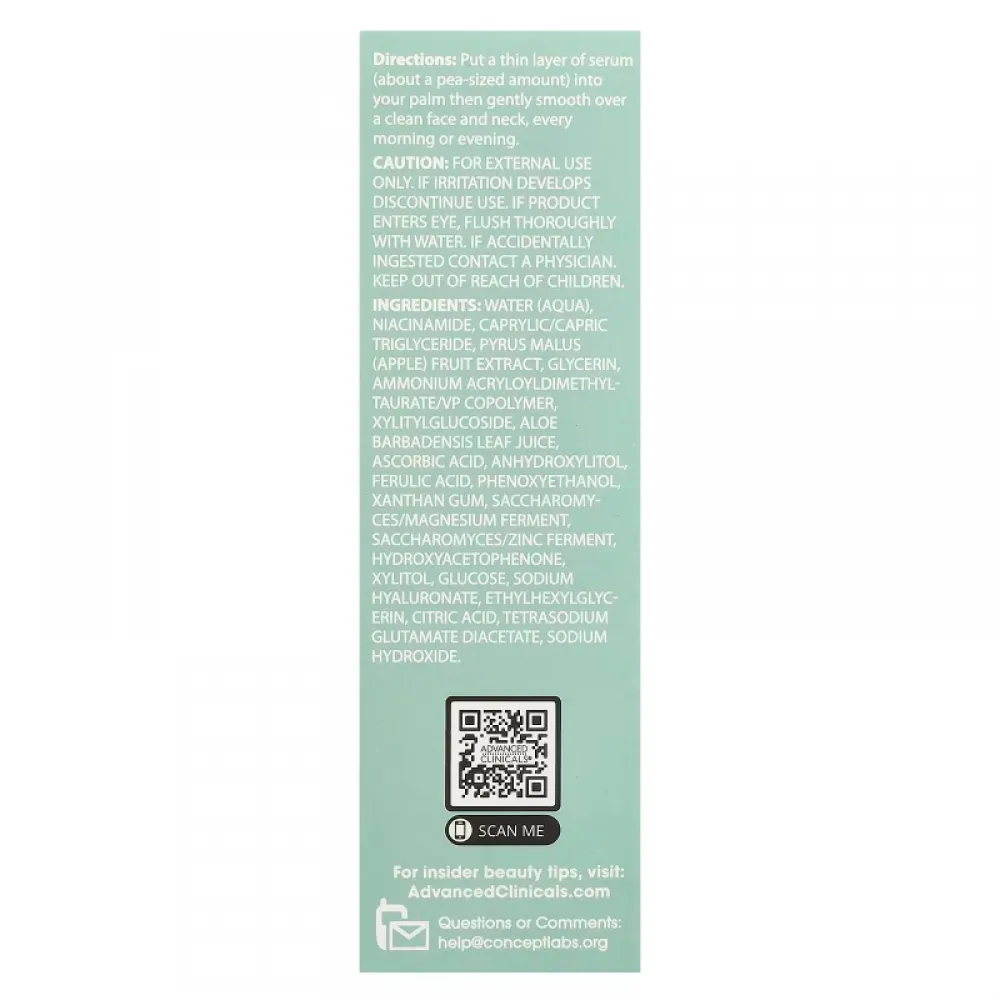 Advanced Clinicals, 5% Niacinamide Serum, Professional Strength, 1.75 fl oz (52 ml)