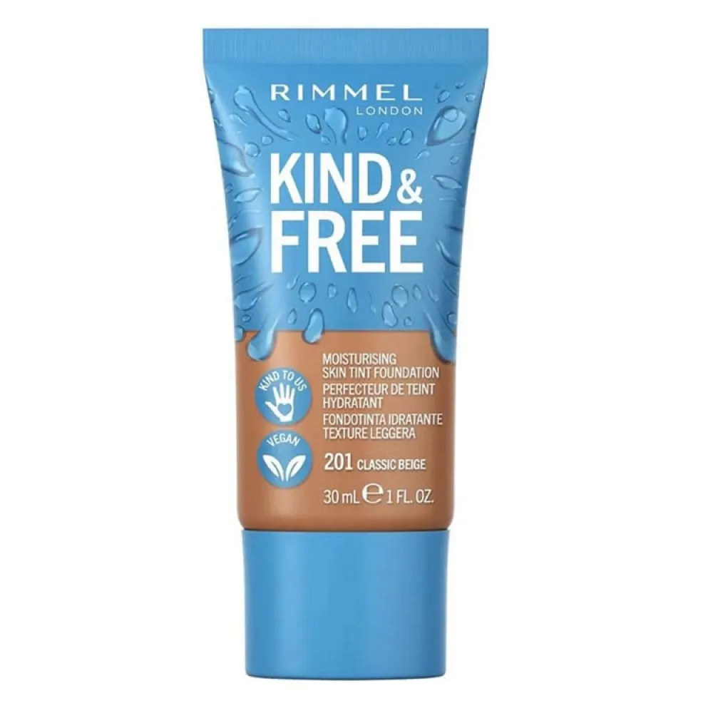 Rimmel London Kind & Free Skin Tint Foundation 201 Classic Beige - 30 Ml