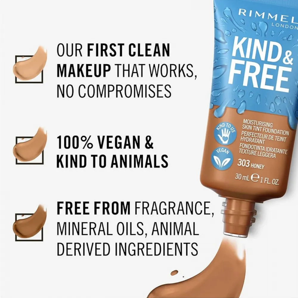 Rimmel London Kind & Free Skin Tint Foundation 303 Honey - 30 Ml
