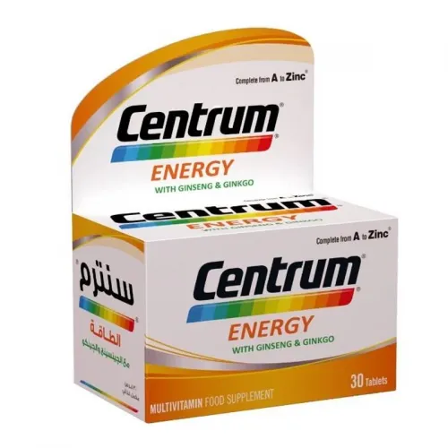Centrum Energy Multivitamin with Ginkgo and Ginseng, 30 Tablets
