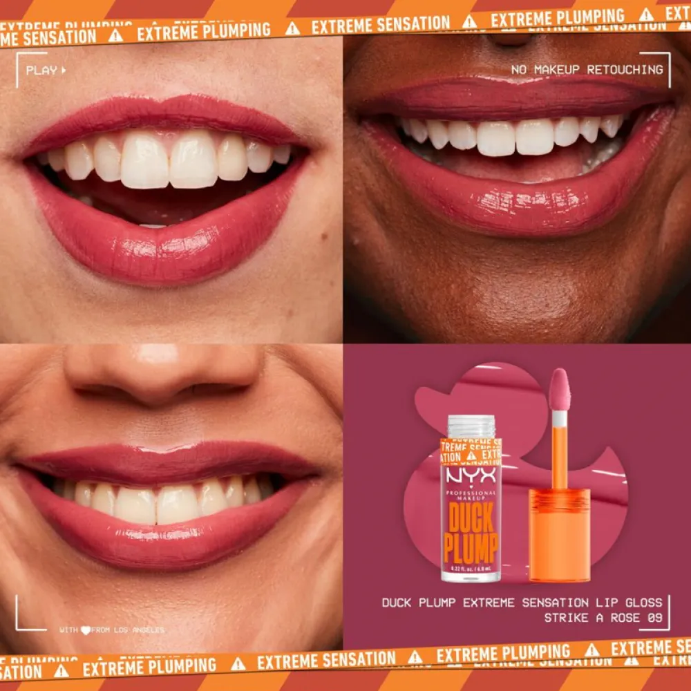 nyx - DUCK PLUMP HIGH PIGMENT PLUMPING LIP GLOSS, 09 Strick Rose 7 ml