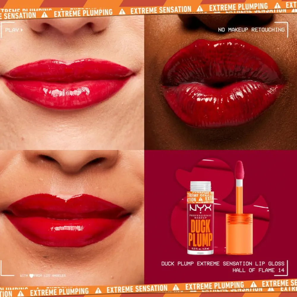nyx - DUCK PLUMP HIGH PIGMENT PLUMPING LIP GLOSS, 14 Hall of Flame 7 ml