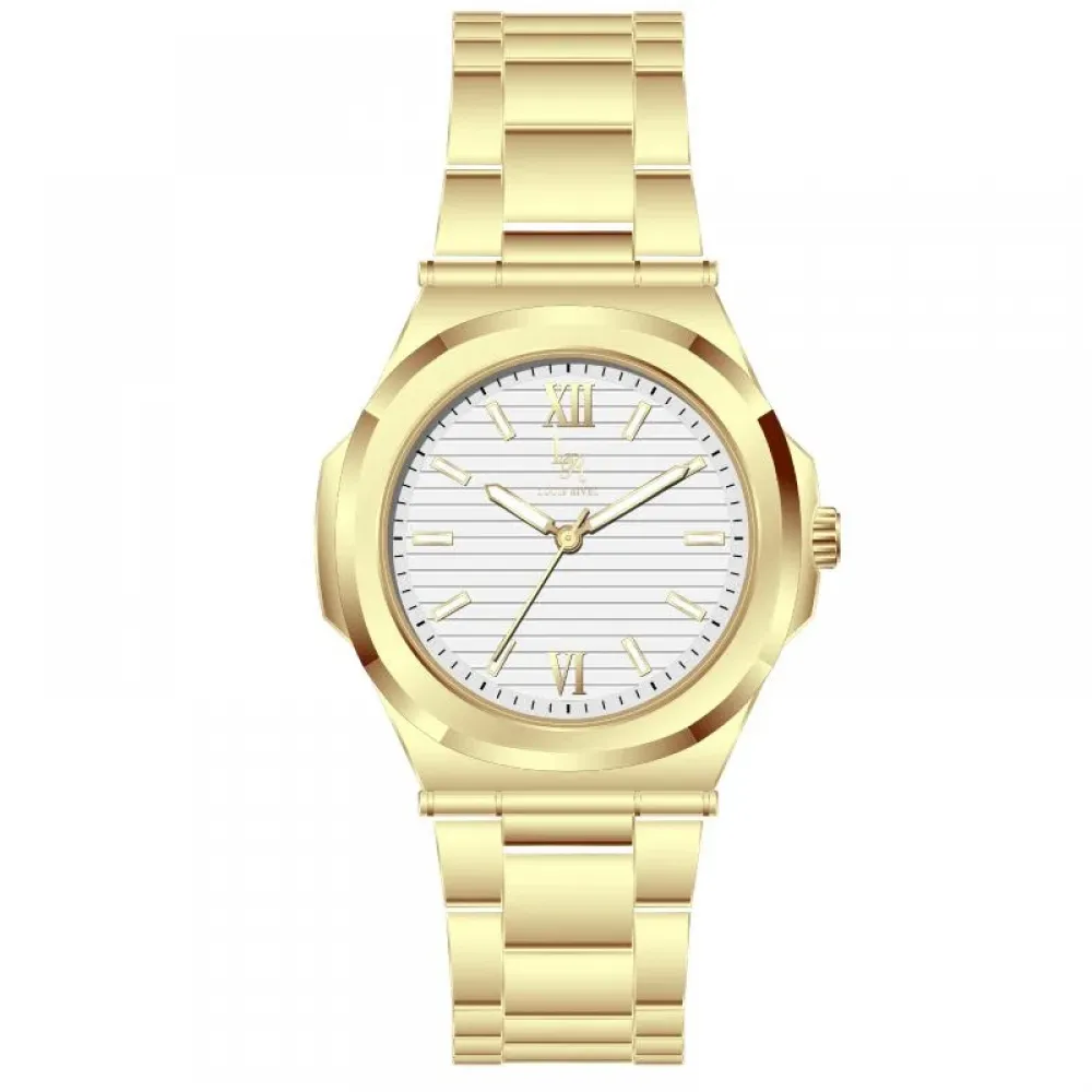Louis Rival Men's Watch 21020, Gold with White Dial