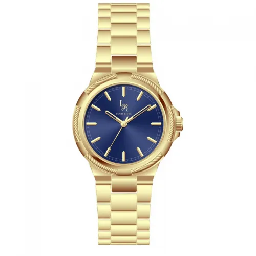 Louis Rivall Men's Watch 21016 Gold Blue Dial