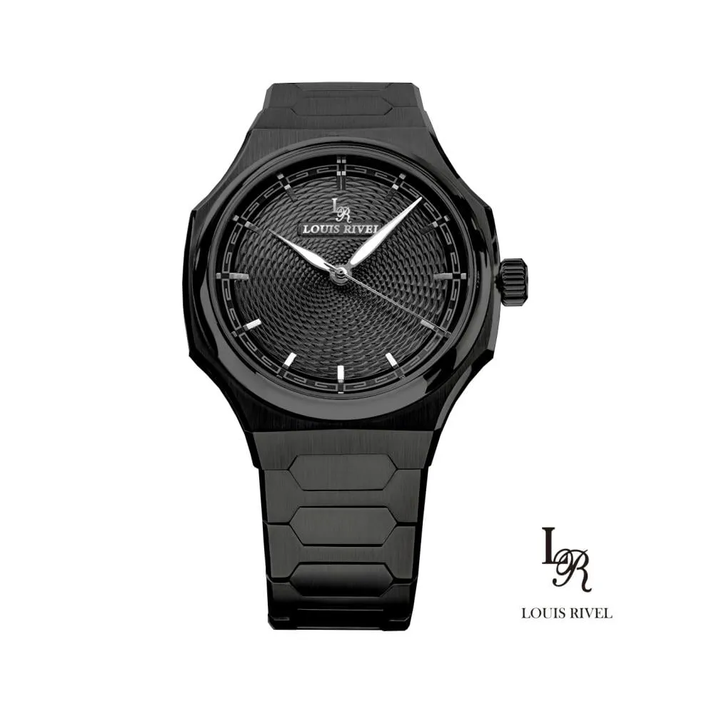 Louis Rival men's watch 1028, completely black