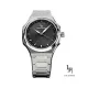 Louis Revial 1028 men's watch with a silver band and black dial