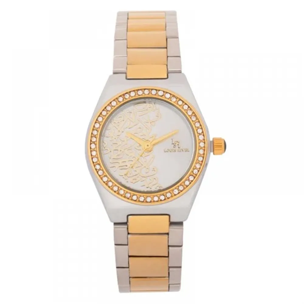 Louis Rivel women's watch L5153, two-tone gold with a white dial.