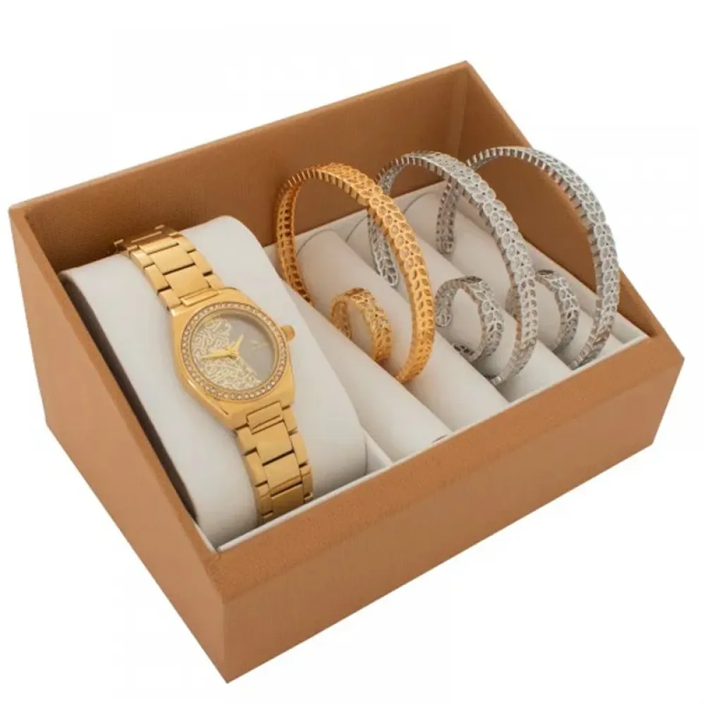 Louis Rivel Women's Set 5351, Gold with Grey Dial