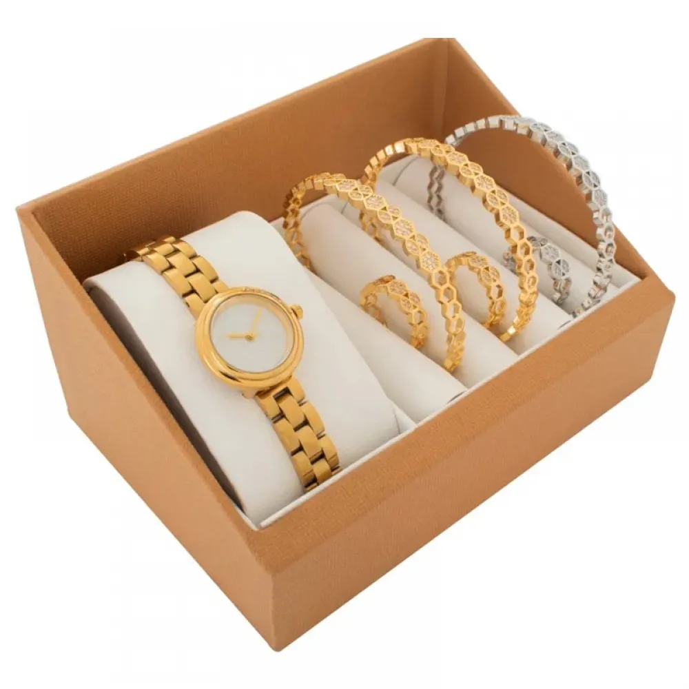 Louis Rivel Women's Set 5491, Gold with White Dial