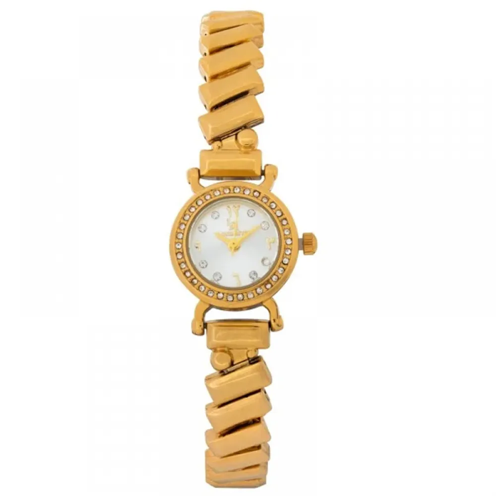 Louis Rivel Women's Watch L5338, Gold with White Dial