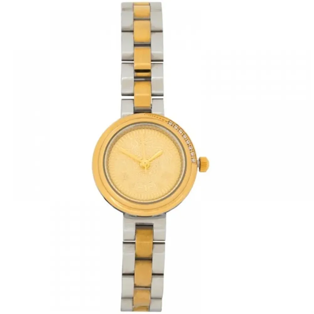 Louis Rivel Women's Watch L5391, Two-tone Gold with Gold Dial