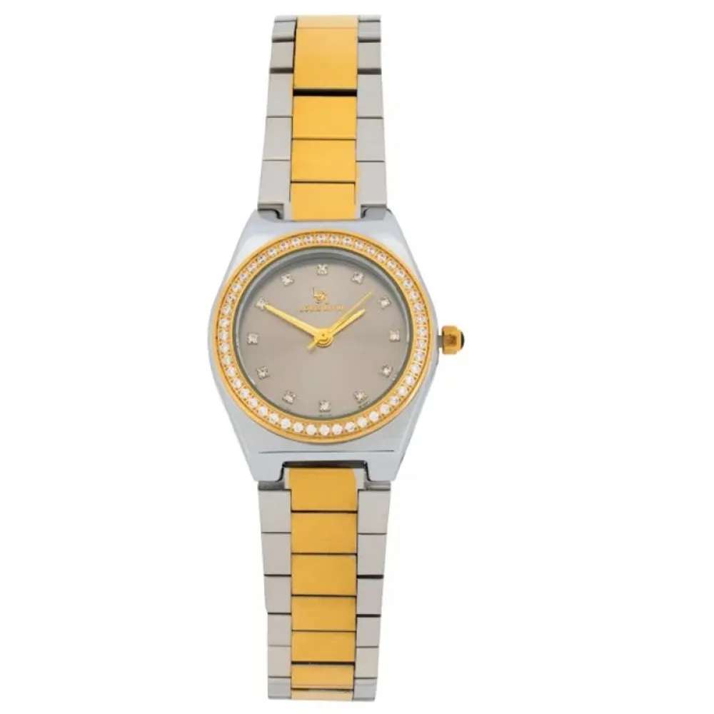 Louis Rivel Women's Watch L5410, Two-Tone Gold with a Gray Dial