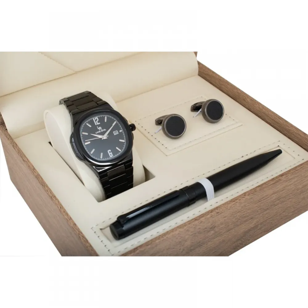 Louis Rivet Men's All-Black Watch Set 5181