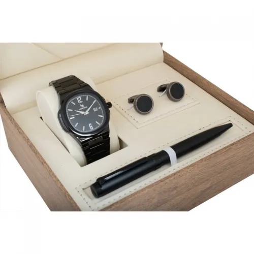 Louis Rivet Men's All-Black Watch Set 5181