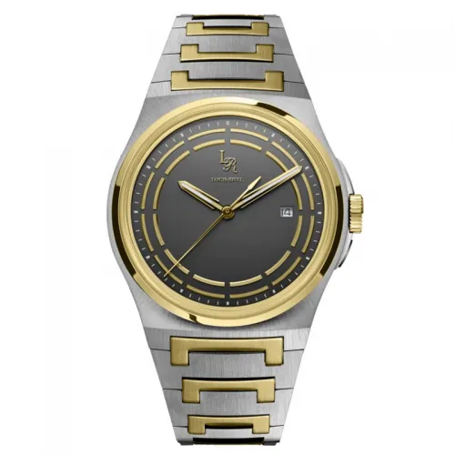 Louis Revial 1215 men's watch, two-tone gold, gray dial
