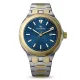 Louis Revial men's watch 1099, two-tone gold, blue dial