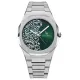 Louis Revial men's watch 1035, silver, green dial