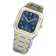 Louis Revial men's watch 2529, two-tone gold, blue dial