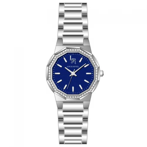 Louis Revial 23018 Women's Silver Watch with Blue Dial