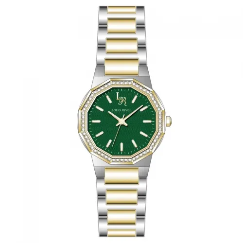 Louis Revial 23018 Women's Two-Tone Gold Watch with Green Dial