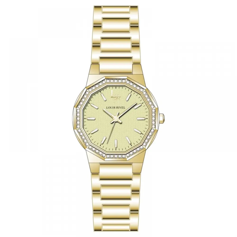 Louis Revial 23018 Women's Gold Watch with Gold Dial