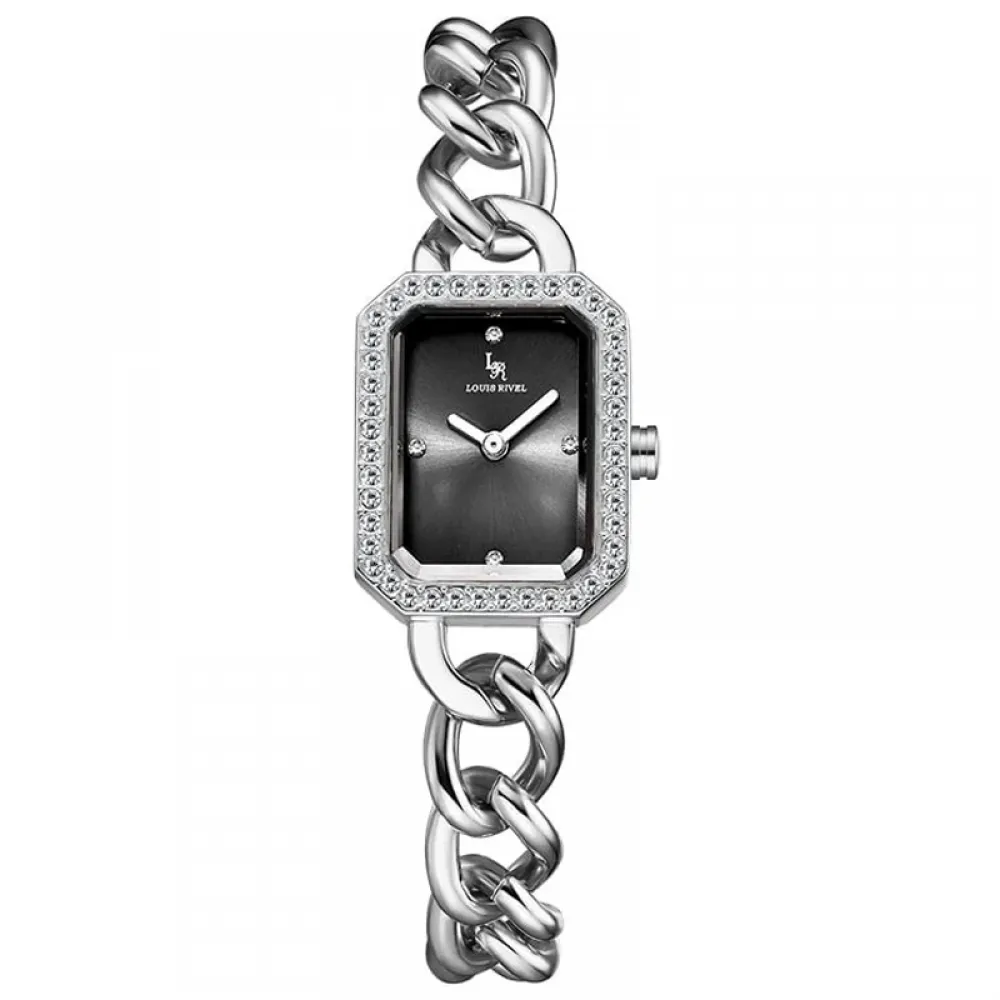 Louis Revial 091 Women's Silver Watch with Pink Dial