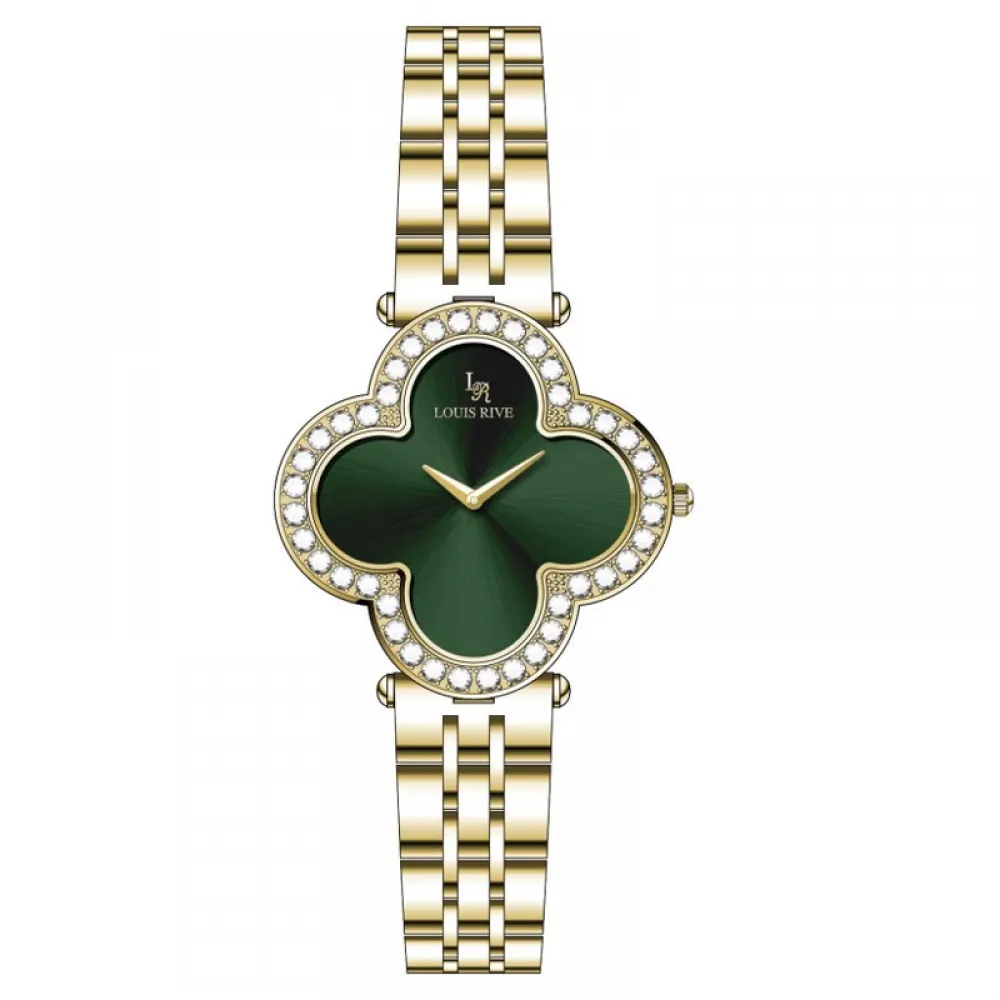 Louis Revial 9809 Women's Gold Watch with Green Dial