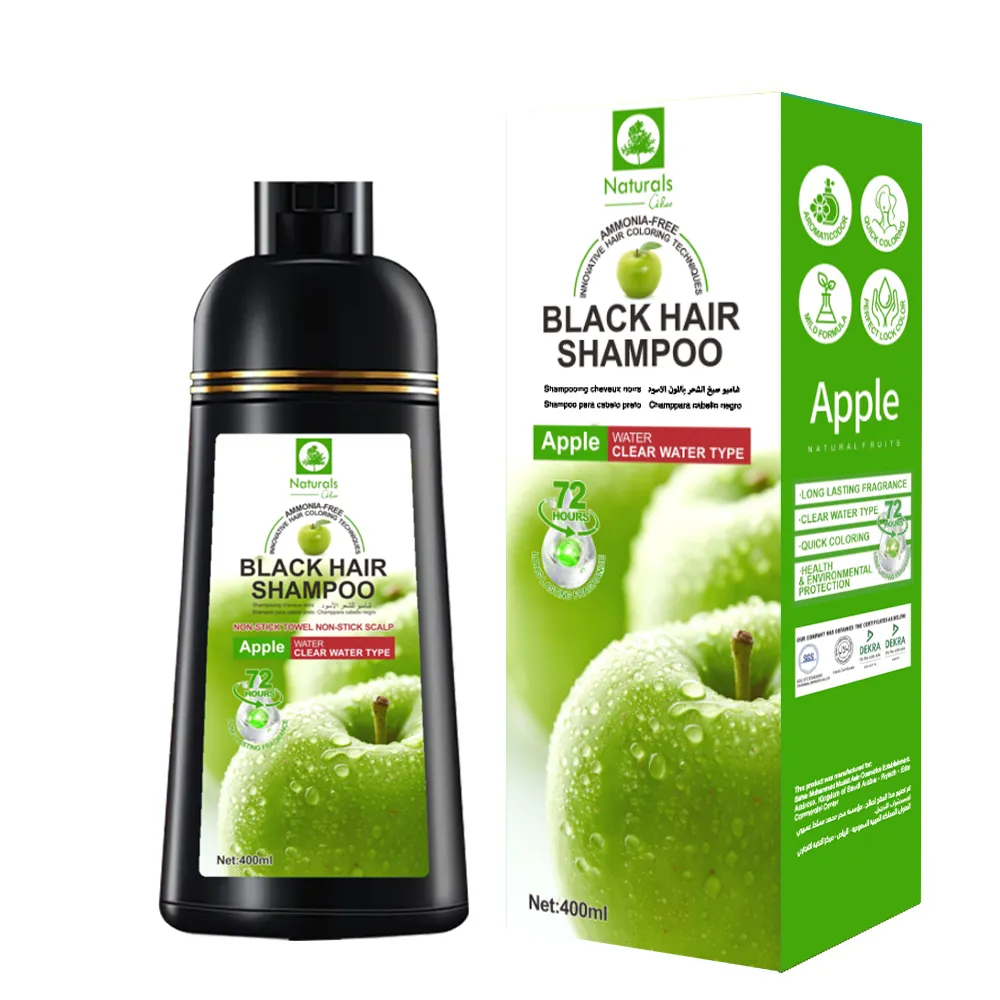 Black hair dye shampoo 400ml