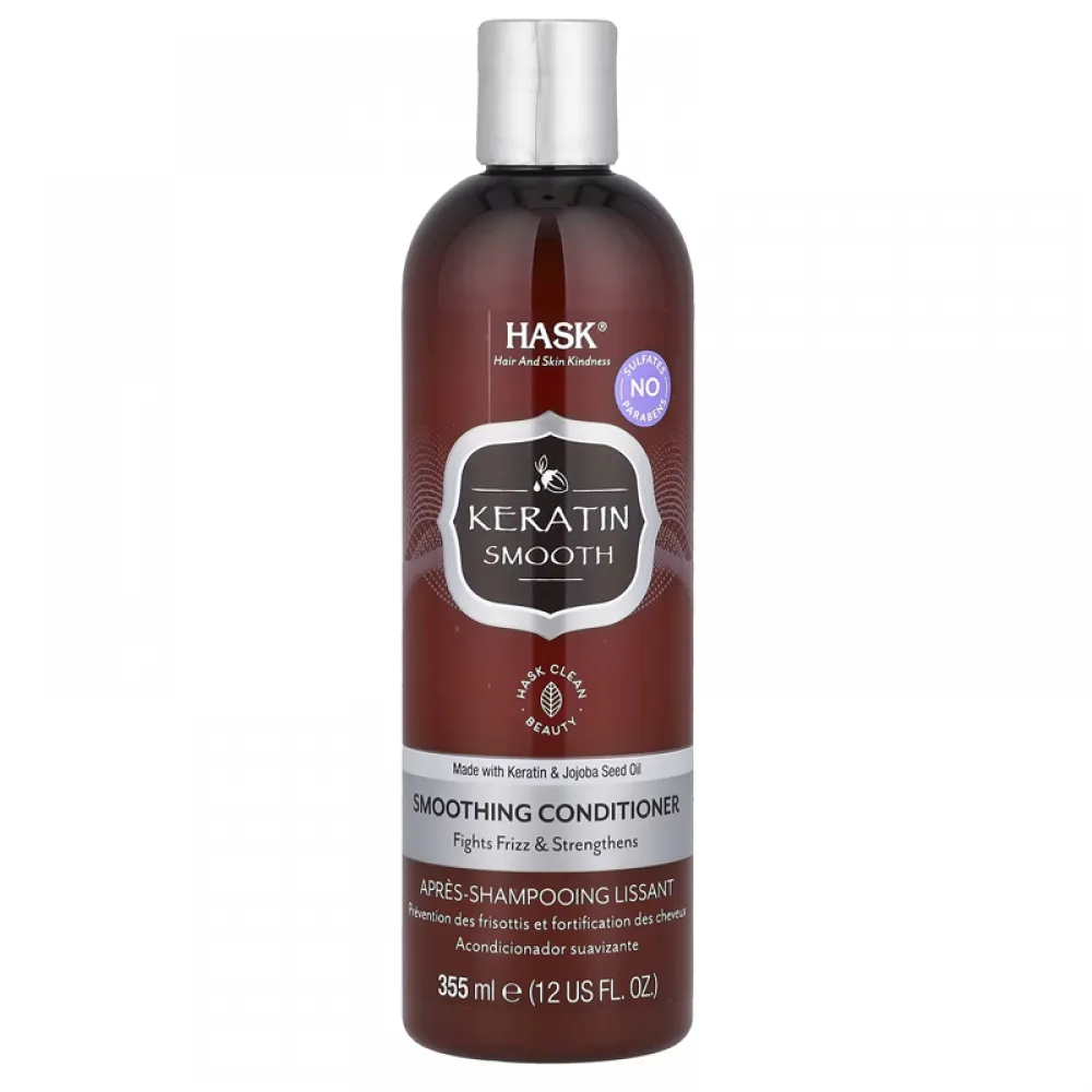 Hask Beauty, Keratin Smooth, Smoothing Conditioner, 12 fl oz (355 ml)