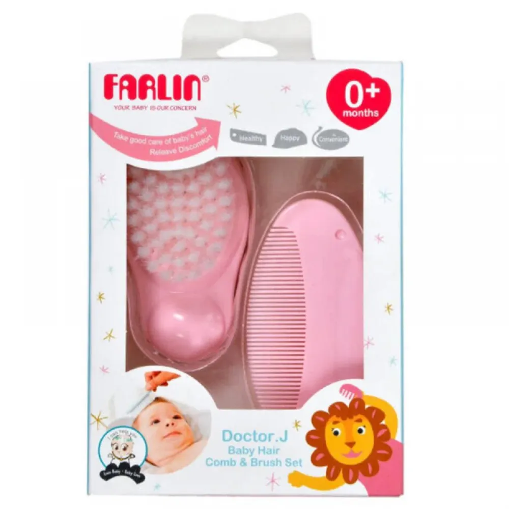 Farlin Comb & Brush Set Pink_BF-150A P