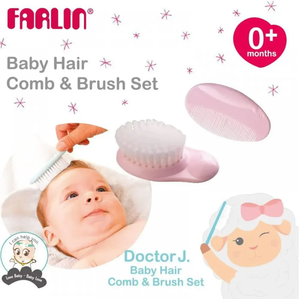Farlin Comb & Brush Set Pink_BF-150A P