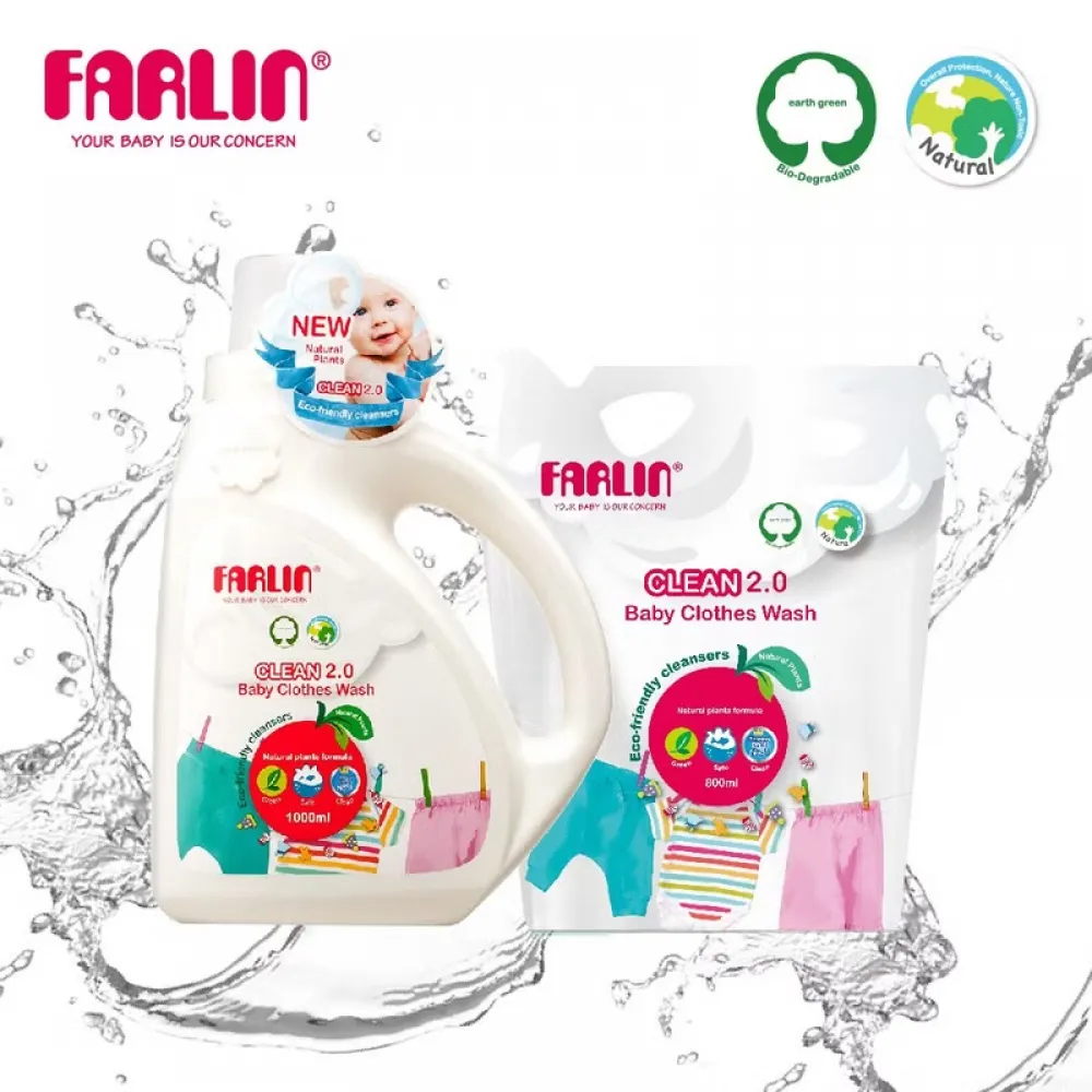 Farlin Baby Laundry Detergent 1000ml + 800ml Refill