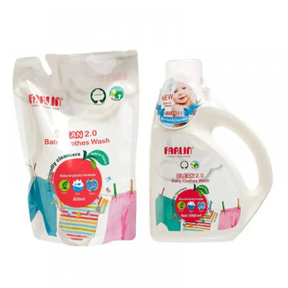 Farlin Baby Laundry Detergent 1000ml + 800ml Refill